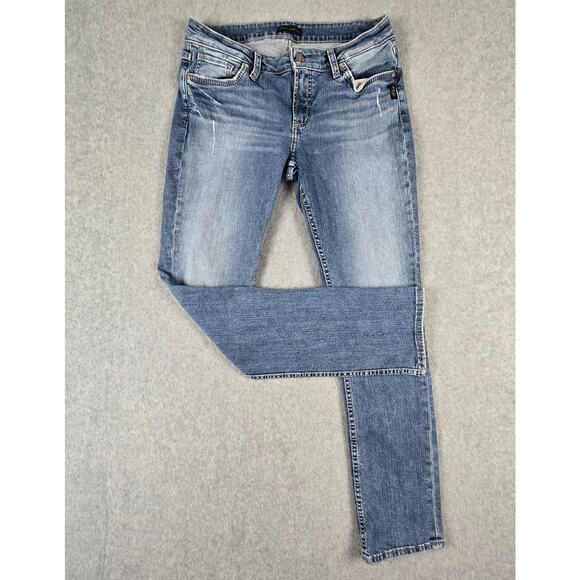 Silver Jeans Women's Skinny Jeans - Light Blue - Picture 1 of 16